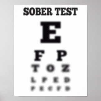 Poster Gráfico de Olho do Teste Sóbrio Difuso