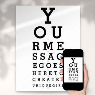 Poster Gráfico de Optometrista Crie Sua Própria Mensagem