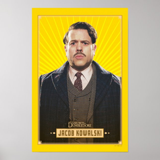 Poster Gráfico de Personagem Jacob Kowalski (Frente)