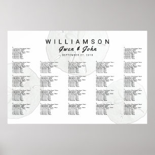 Poster Gráfico de Recepção de casamento de Dólar de Areia