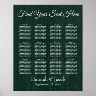 Poster Gráfico de Recepção de casamento de Madeira Ver