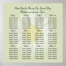 Pôster Gráfico de Recepção de casamento de margarida bran