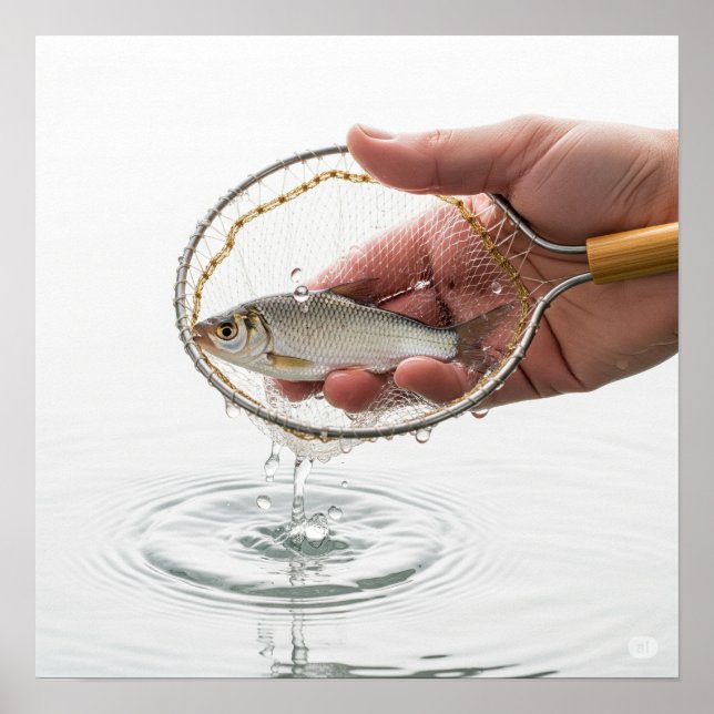 Poster Gráfico de rede de peixes (Frente)