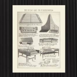 Poster Gráfico de safra do Piano