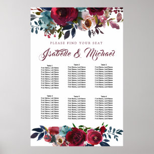 Poster Gráfico de Seções de Casamento de Casamento de 6 M