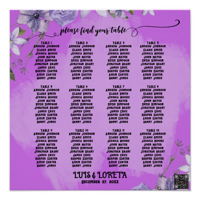 Pôster Gráfico de Seções de Casamento de Escritura (Frente)