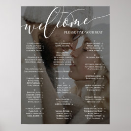 Poster Gráfico de Seções de Casamento de Foto do Script B
