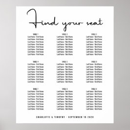 Poster Gráfico de Seções de Casamento de Script Mínimo Mo