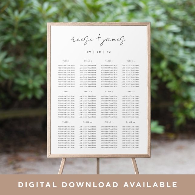 Poster Gráfico de Seções Mínimas de Script Moderno (Criador carregado)