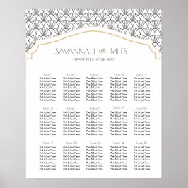 Poster Gráfico de Seções Personalizáveis da Art Deco