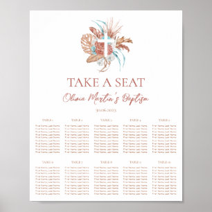 Poster Gráfico de Sentados Bohemian Baptism Boho Christen