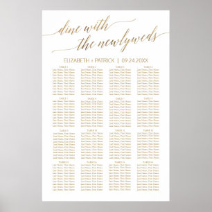 Poster Gráfico de Sentados de Caligrafia Dourada Elegant