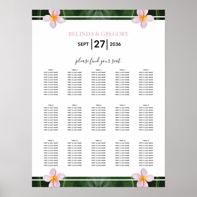 Poster Gráfico de Sentados de Casamento de Casamentos de  (Frente)