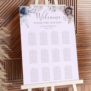 Poster Gráfico de Sentados de Casamento de Flor Primavera