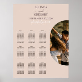 Poster Gráfico de Sentados de Casamento de Foto Minimalis
