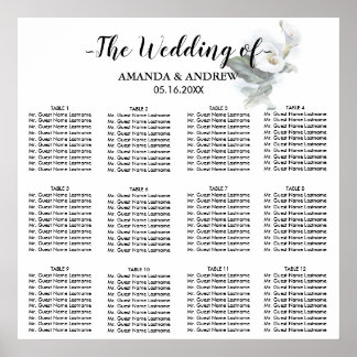 Poster Gráfico de Sentados de Casamento de Lily, Calla Br