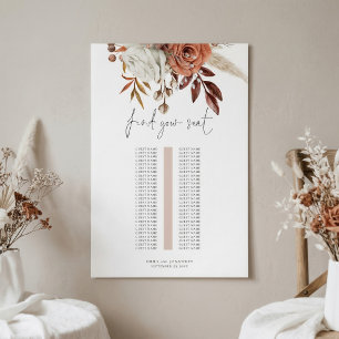 Poster Gráfico de Sentados de Casamento de Mesa de Fumaça