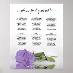 Poster Gráfico de Sentados de Casamento de Mesa Rosa 6 Ro