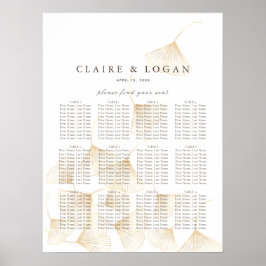 Poster Gráfico de Sentados de Casamento de Saída do Ginkg