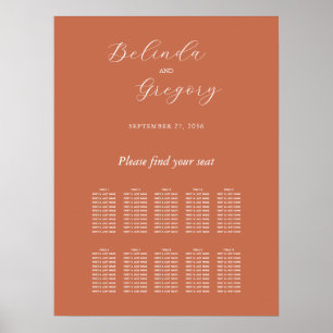Poster Gráfico de Sentados de Casamento de Script Elegant