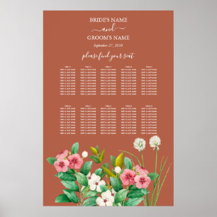 Poster Gráfico de Sentados de Casamento de Terracotta Lar