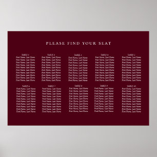 Poster Gráfico de Sentados de Casamento Vermelho Minimal