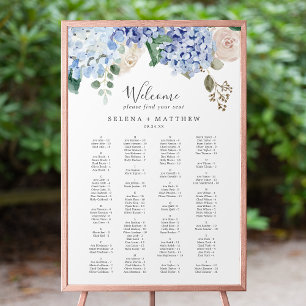 Poster Gráfico de Sentados de Casamentos de Hydrangea Ele
