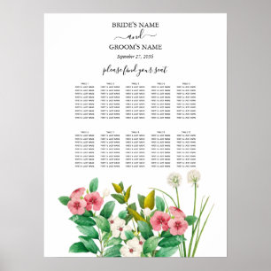 Poster Gráfico de Sentados de Casamentos Periwinkle