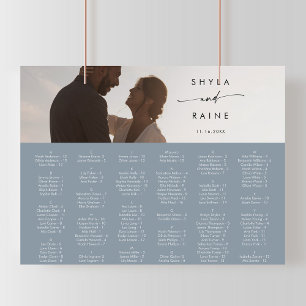 Poster Gráfico de Sentados de Imagem Azul Dusty Boho