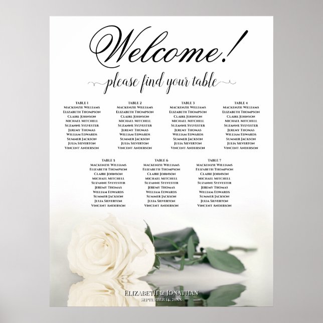 Poster Gráfico de Sentados Elegantes de Casamentos Rosa B (Frente)