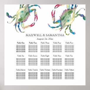 Poster Gráfico de Sentados Imprimíveis de Casamento de Pr