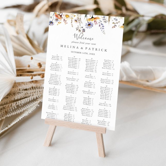 Poster Gráfico de Sentos Alfabéticos de Flor Selvagem (Criador carregado)