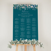 Gráfico de Sentos Alfabéticos Verdes de Flores Sel