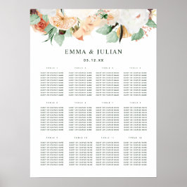 Poster Gráfico de Sentos de Casamento Boho Greenery