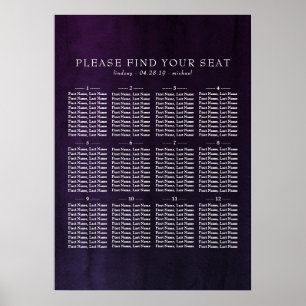 Poster Gráfico de Sentos de Casamento de Casamento de Cor