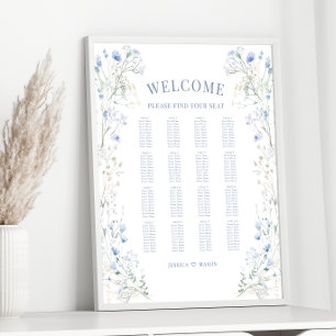 Poster Gráfico de Sentos de Casamento de Prados de Flores