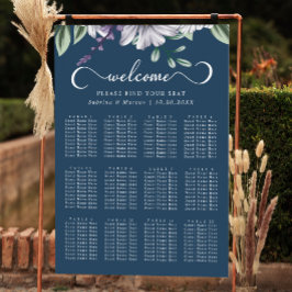 Poster Gráfico de Sentos de Casamento de Script Floral Fl