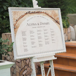 Poster Gráfico de Sentos de Casamento do anel de Árvore d