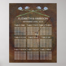 Pôster Gráfico de Sentos de Casamentos de Madeira de Oak 