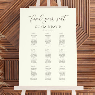 Poster Gráfico de Sentos de mesa do Script Elegante 9 de