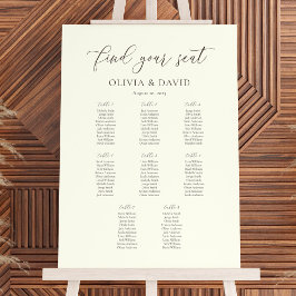 Poster Gráfico de Sentos de mesa do Script Elegante de Iv