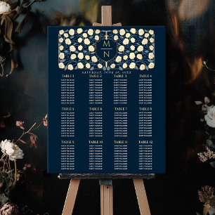 Poster Gráfico de Sentos do Monograma Medieval de Espadas