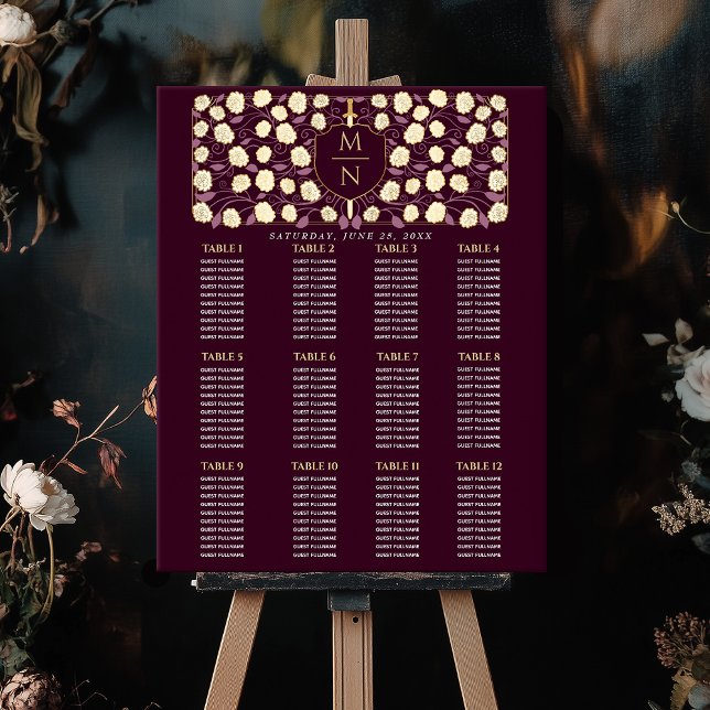 Poster Gráfico de Sentos do Monograma Medieval de Espadas (Criador carregado)