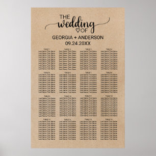 Poster Gráfico de Sentos Simples de Kraft Calliografia