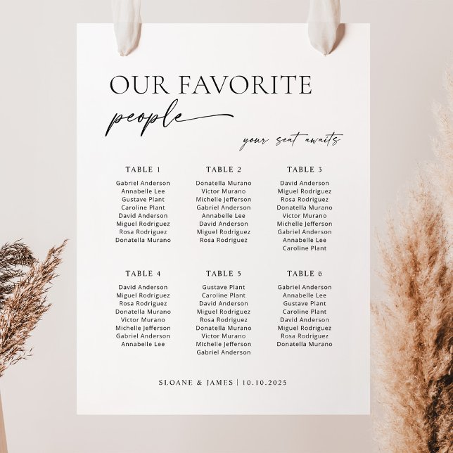 Poster Gráfico de Sessão de Boas-vindas do Modern 6 Mesa (Criador carregado)