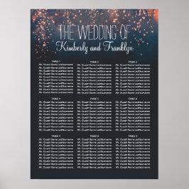 Poster Gráfico de Sessão de Casamento das Luzes Noturnas