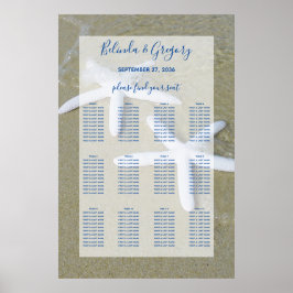 Poster Gráfico de Sessão de Casamento de Praia de Starfis