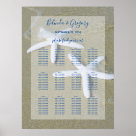 Poster Gráfico de Sessão de Casamento de Praia de Starfis