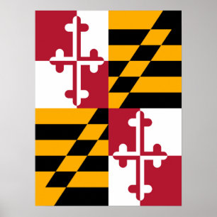 Pôster Gráfico de Sinalizador de Maryland