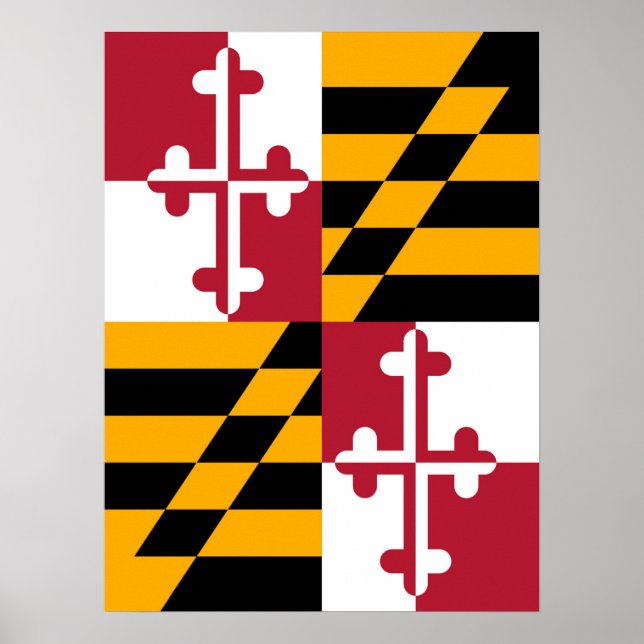Pôster Gráfico de Sinalizador de Maryland (Frente)